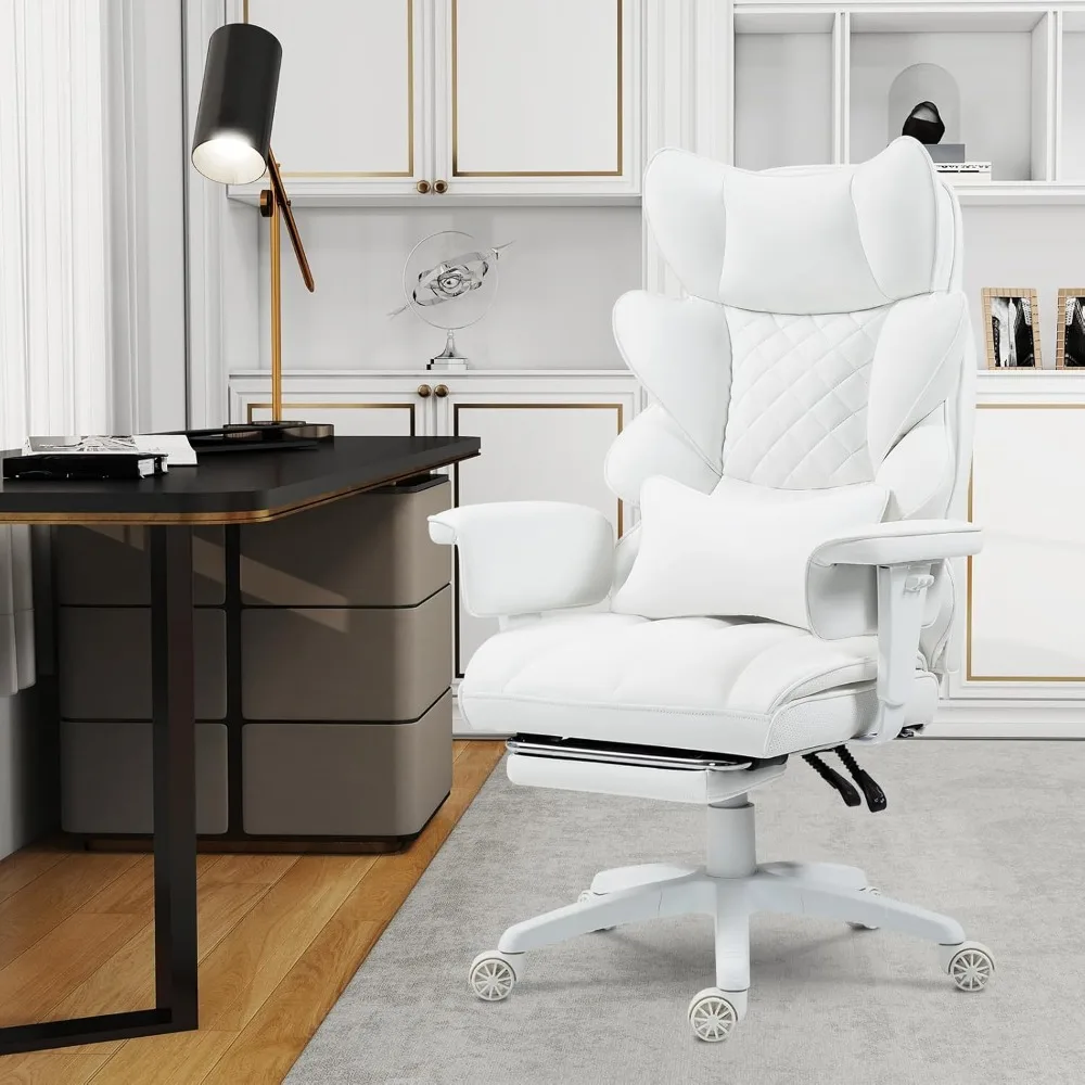 Big and Tall Office Chair with Pocket Spring Cushion and Lumbar Support,High Back Computer Gaming Chairs with Adjustable Armrest 6