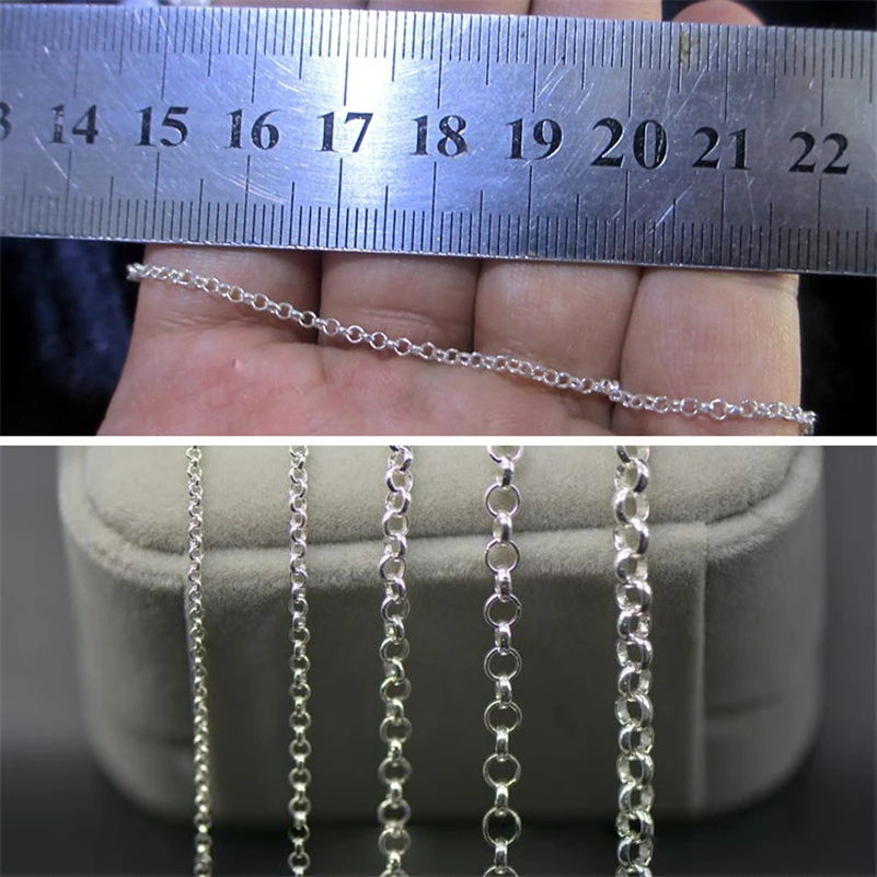 쥬얼리 DIY 제작용 서클  체인, 링크 체인 액세서리, 절단하지 않음, 도매, 10cm/로트