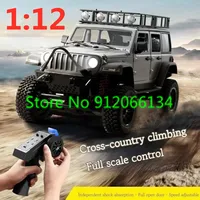 Smart Auto Lighting Remote Control Truck Vehicle 1:12 4WD 45° Climb Crawler Off Road Chassis Speed AdjustmentRC Truck Car Model 1