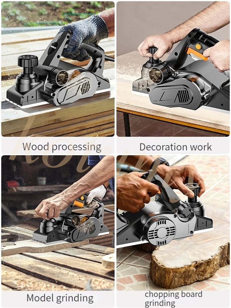 Electric Hand Planer Woodworking Router Trimmer Handheld Wood Cutting Power Tools Left And Right Dusting 4