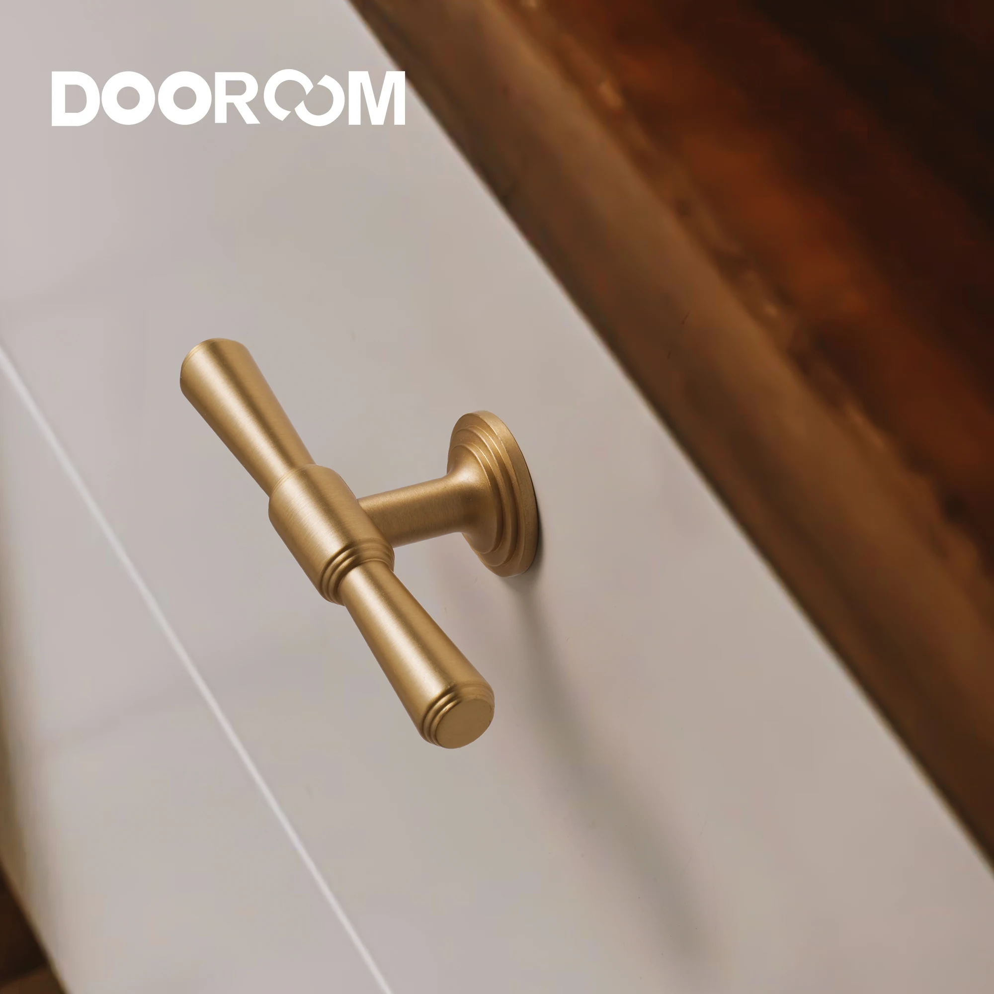 Dooroom Simple ทองเหลืองเฟอร์นิเจอร์จับบ้าน Handshake Dresser ตู้ลิ้นชักอุปกรณ์ครัวกล่องรองเท้าดึง 1