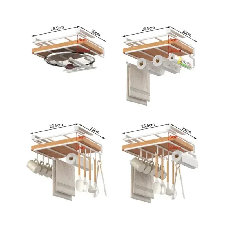

Вешалка для полотенец и кастрюль, полка для доски, рулон, разделочные крючки под шкаф, держатель для хранения кухонной бумаги