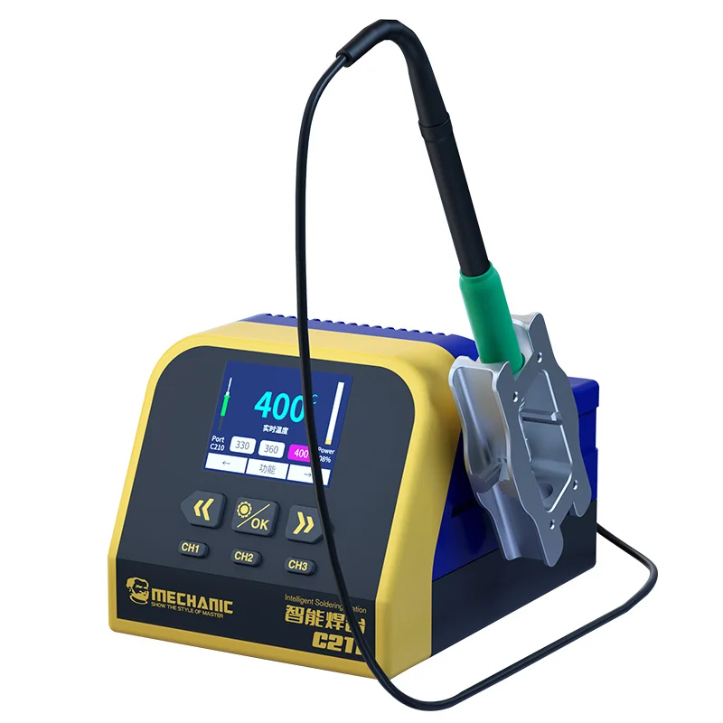 

2022 New Release MECHANIC C211 Lntelligent Solder Station C210 115 Handle 2 Seconds Fast Heat Up Auto Sleep BGA Welding Repair