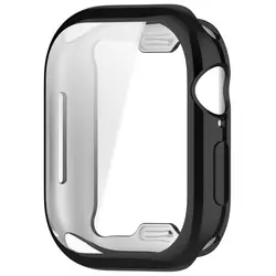 Premium TPU Plating Case with Screen Protector for Apple Watch Series 10 (Planting Black)