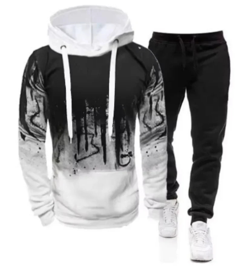 Men's Set Hoodie Sets Men Tracksuit Sportswear Hoodies or Sweatpant Autumn Winter Male Warm Clothing Pullover Sweatshirts