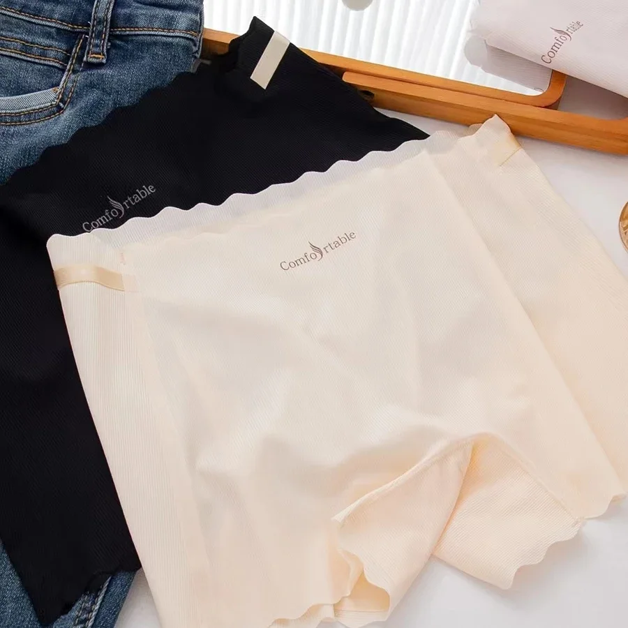 XL-3XL Ice Silk Plus Big Size Safety Short Pants Women Summer Underwear Skirt Boxer ShortsTight Bottomed Underpants Panties