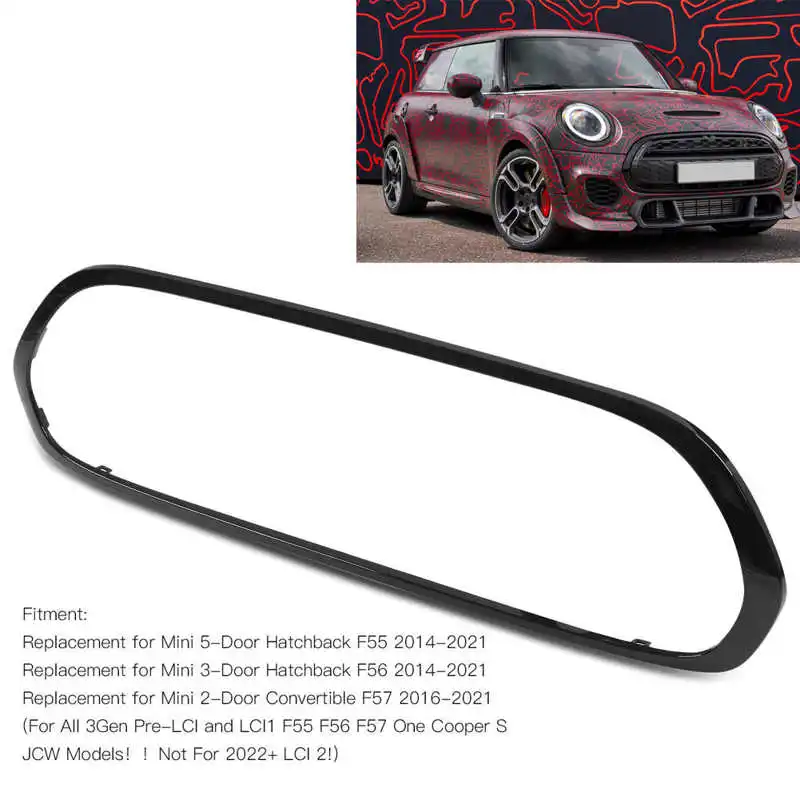 Glanz Schwarz Grille Surround Abdeckung Borte 51137449207 Ersatz für Mini  Cooper F55 F56 F57 One S JCW 2014 + - AliExpress