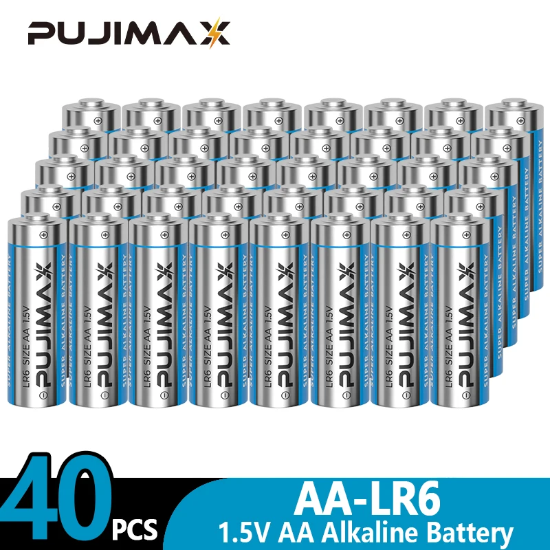 

PUJIMAX, 40 шт., AA, одноразовый, в, телефон со светодиодной подсветкой, игрушка, Mp3 камера, флеш-бритва, плеер, беспроводная клавиатура с мышью