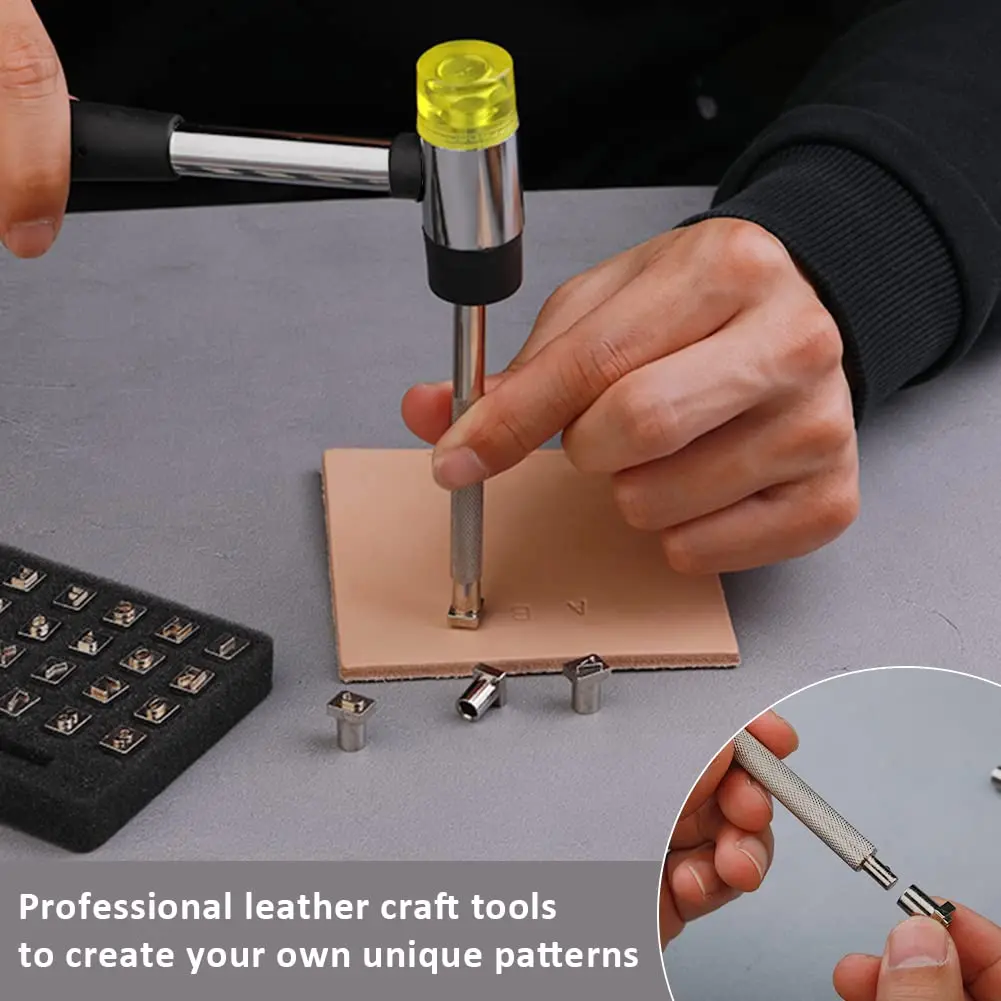 Leather craft stamps leather stamping tools with letters numbers patterns leather punch carving tool