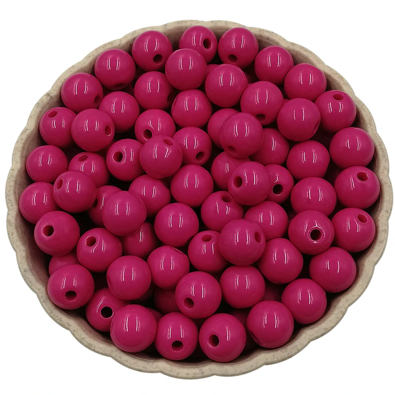 Set of 20 Colorful 10mm Acrylic Beads