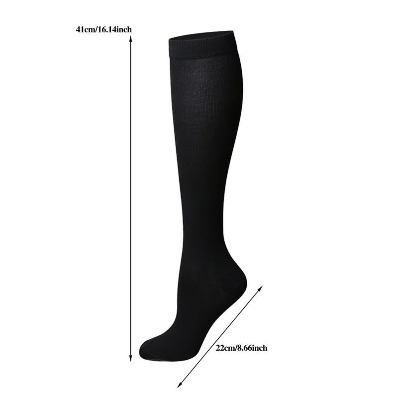 Men Solid Color Sock Sports Cycling Socks Cotton Knee High Socks Quick Drying Professional Football Hiking Running Long Sock cycling socks