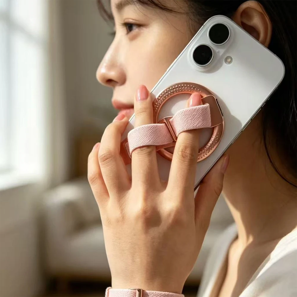 Magnetic Finger Clasp with Shimmering Powder and Strong Suction - Ultra Light and Thin Design