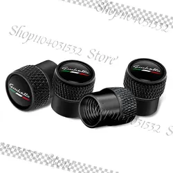Set of 4 Metal Alloy Tire Valve Caps with Emblem Design (10)
