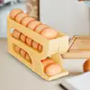 Egg Dispenser 3-Tier Egg Roller for Refrigerator Space-Saving Egg Organizer Container Egg Tray for Cabinet Kitchen Countertop 4