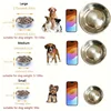 1Pcs Pet Dog Food Bowl Rice Bowl Stainless Steel Dog Bowl Dog Bowl Drinking Water Bowl anti-tip Large Dog Cat Bowl Water Bowl 5