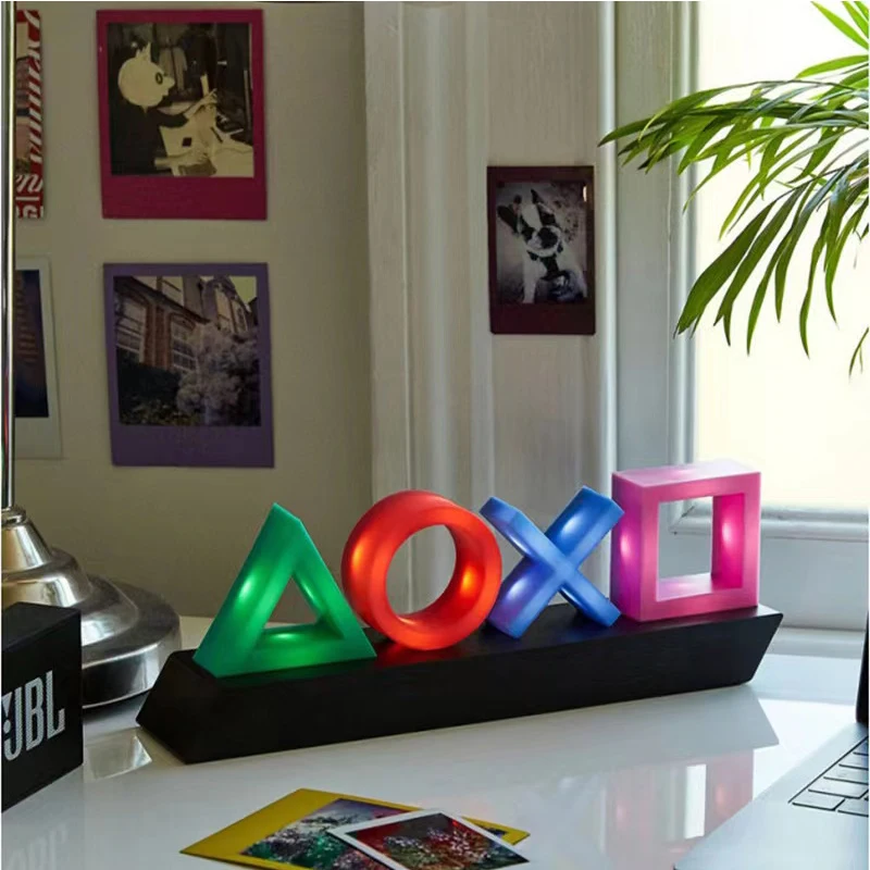 Game Icon Light PS4 Music Playstation Icon Light Voice Control LED Neon Lamp Atmosphere Decoration for Bar USB/Battery Powered LED Atmosphere Lights