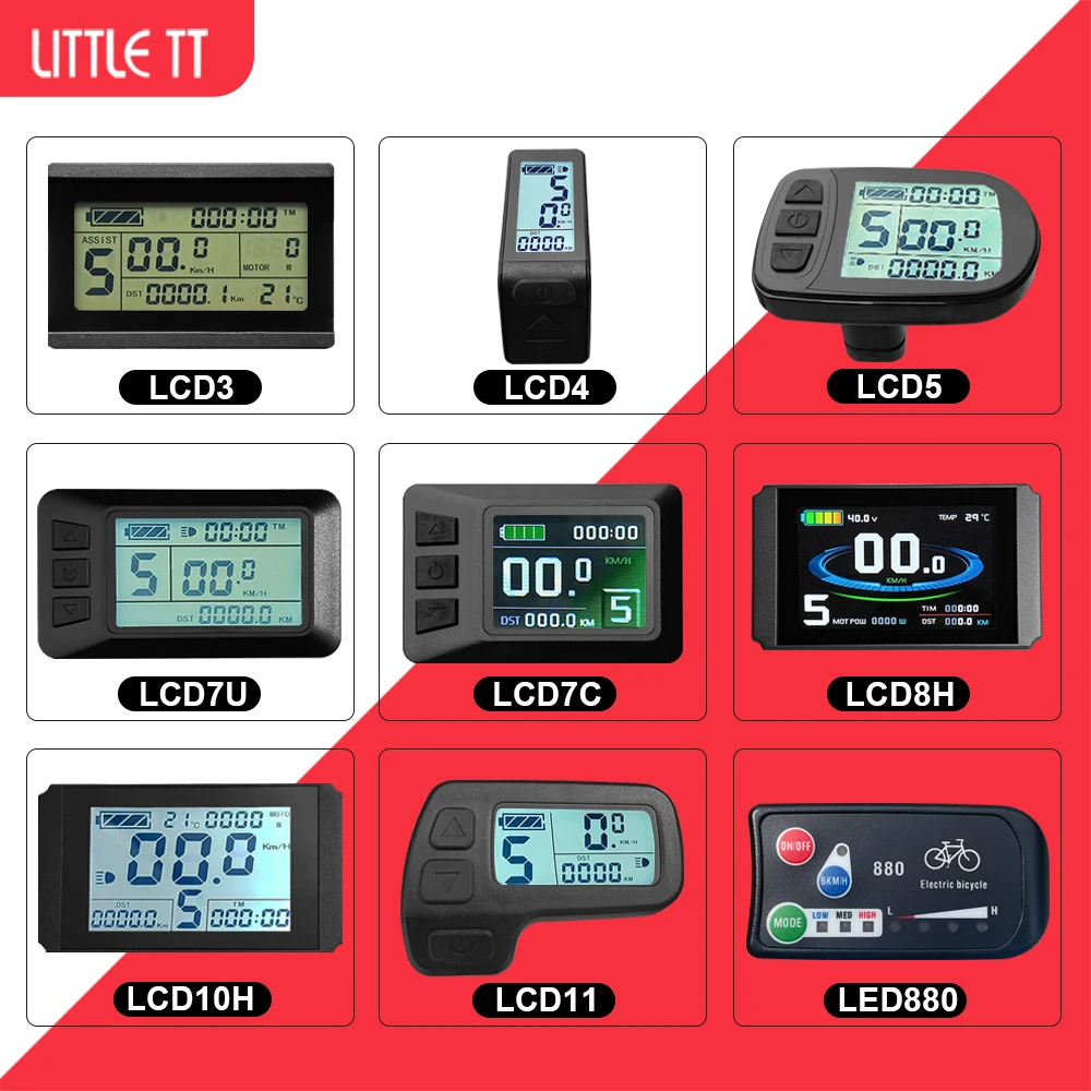 KT LCD8H E-Bike Display - Wasserdichtes Farbdisplay Für 24V/36V/48V E-Bikes Mit Fernbedienung