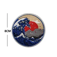 The Great Wave Off Kanagawa Embroidered Patch – Japanese Art Tactical Hook & Loop Badge for Backpacks, Jackets & Custom Clothing - Image 3