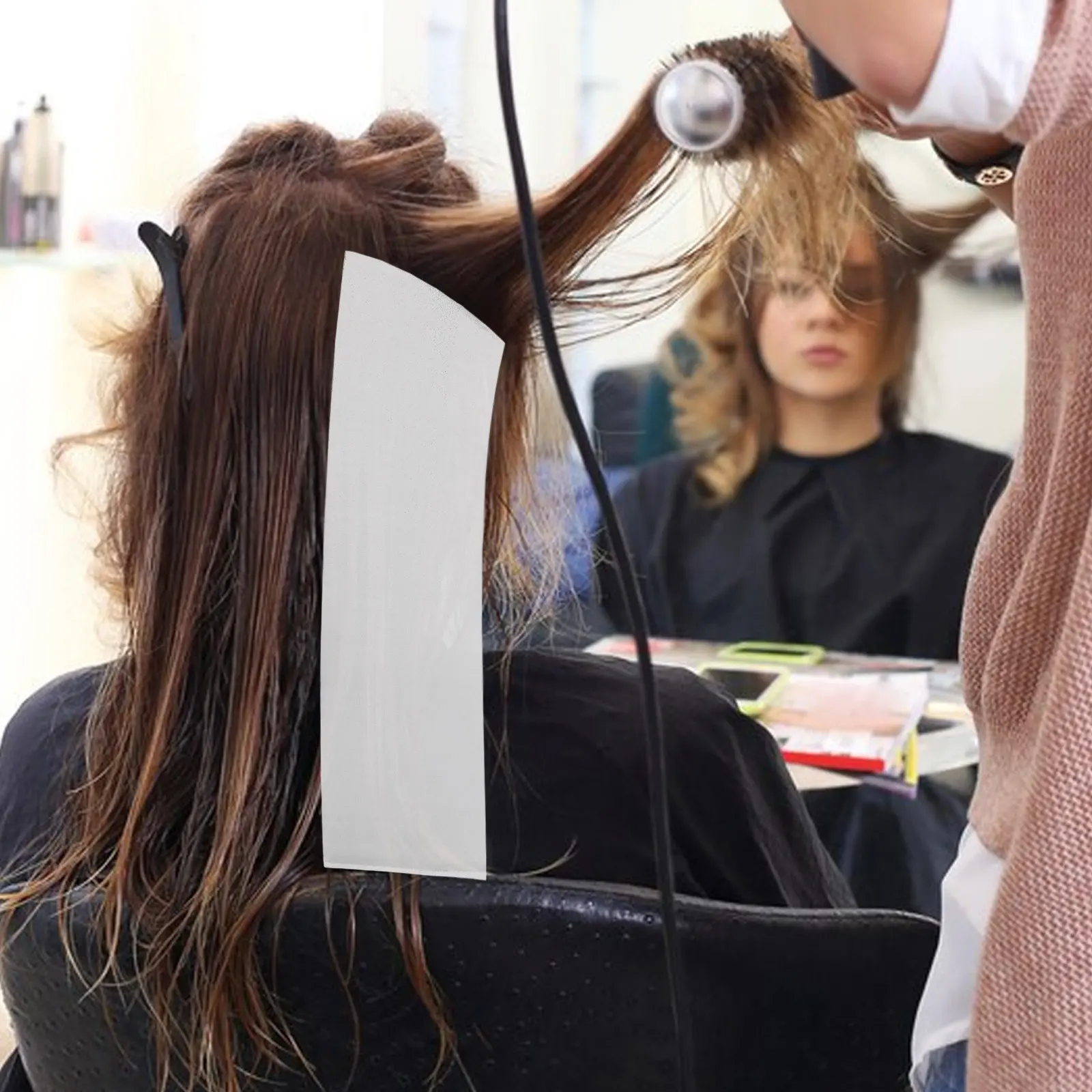 50개입 헤어 컬러링 시트 재사용 가능한 염색 스트립 하이라이팅 발레아쥬 포일 대체품 살롱 미용사 헤어드레서 펌 페이퍼