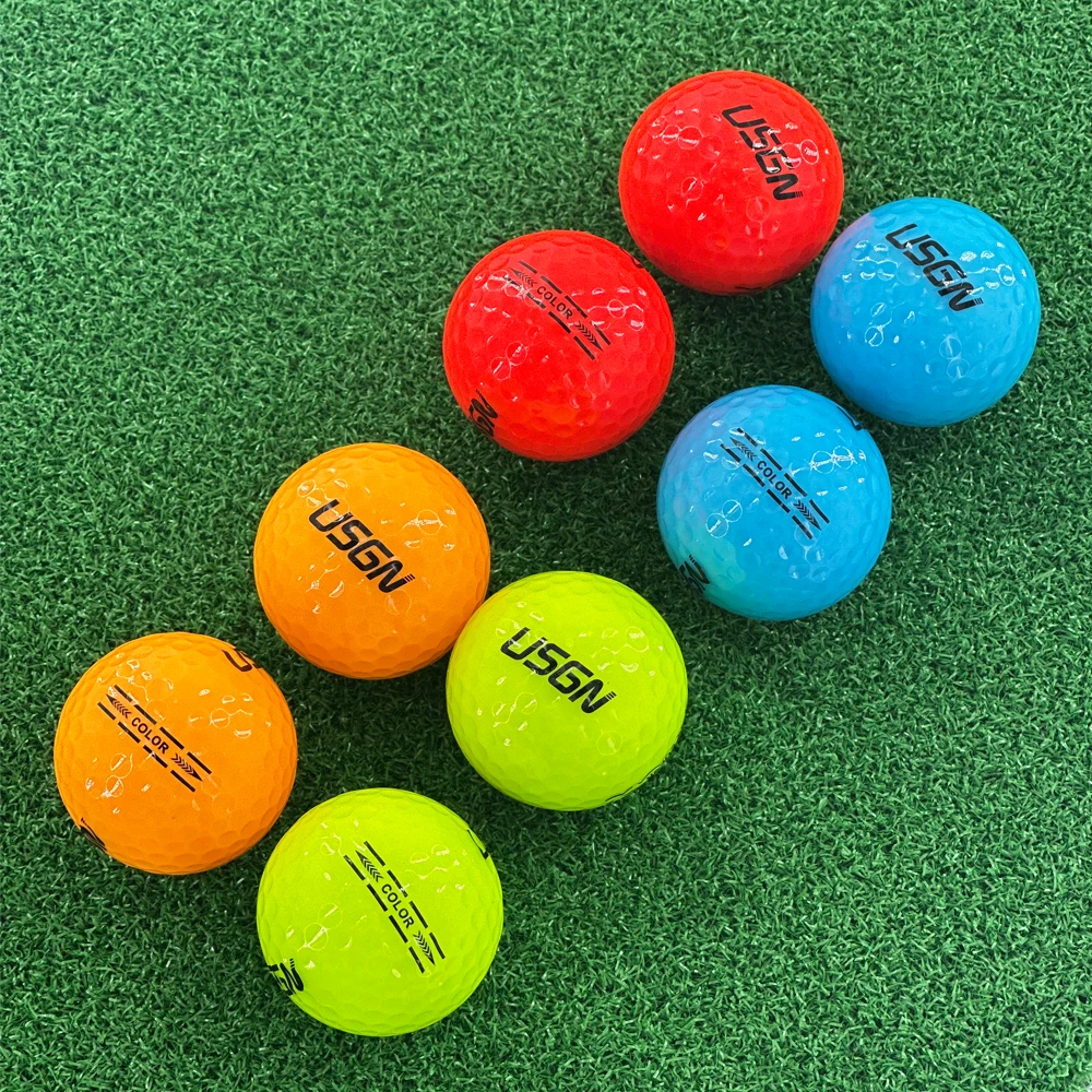 1 Pcs Golf Practice Balls Golf Two Layers Game Ball Durable 4 Colors Ultra Distance Line Assist Golf Sports Supplies Drop Ship