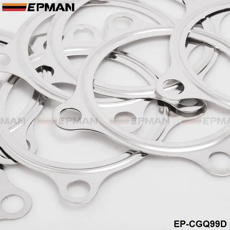 EPMAN 10PCS/LOT New 2.5" Inch 4Bolt Stainless Steel Turbo Exhaust Downpipe Flange Gasket For GT3582R GT35 T3 EP-CGQ99D