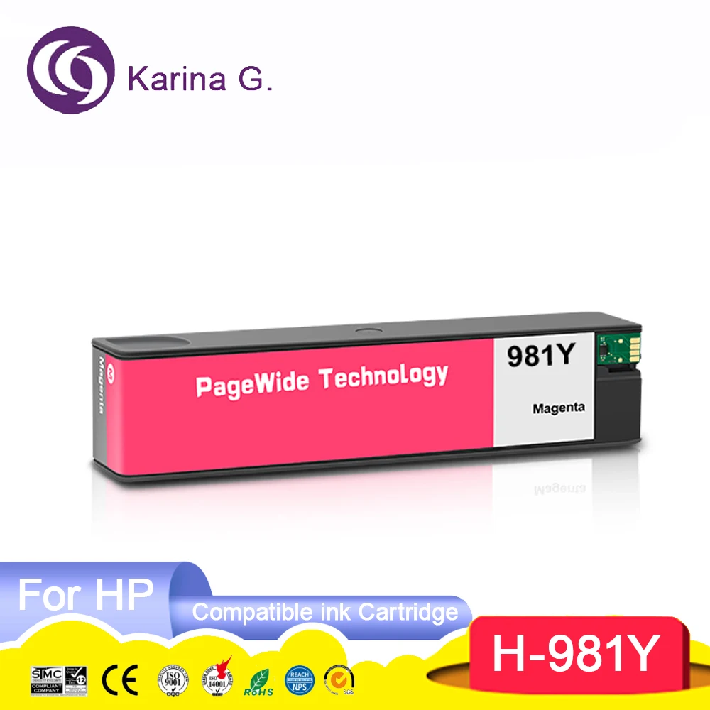 981Y 981Y 981Y Premium Color Compatible Ink Jet Cartridge For PageWide Enterpri