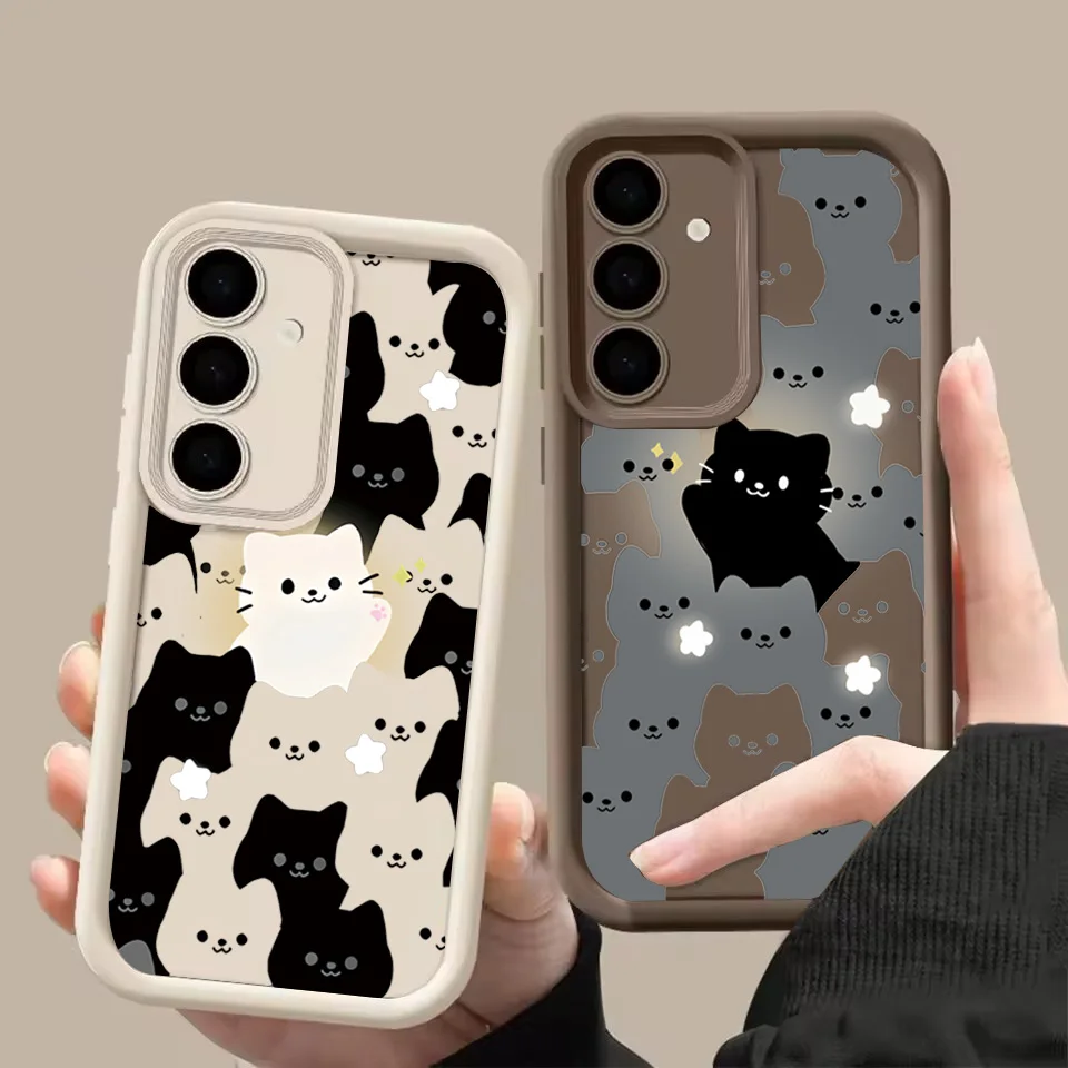Adorable Cartoon Cat Silicone Phone Case Cover