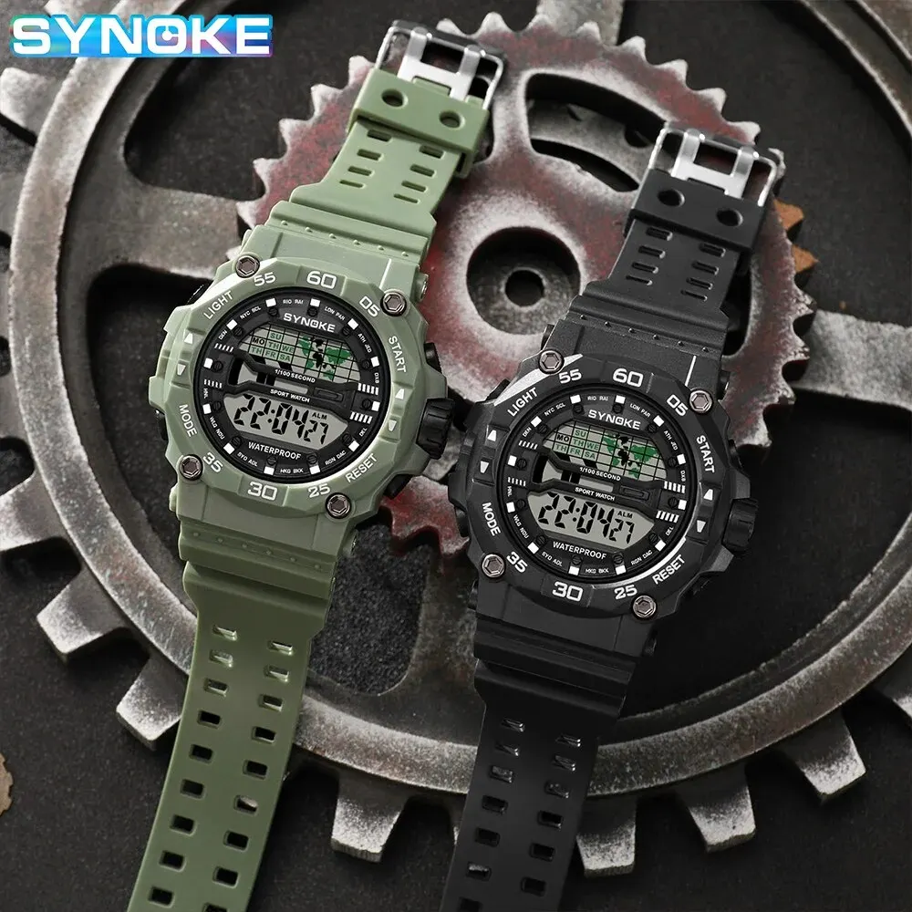 Digital Watch New Men Mountaineering Waterproof Shock Resist Large Screen Outdoor Running Student Fashion Watch Handsome - 5