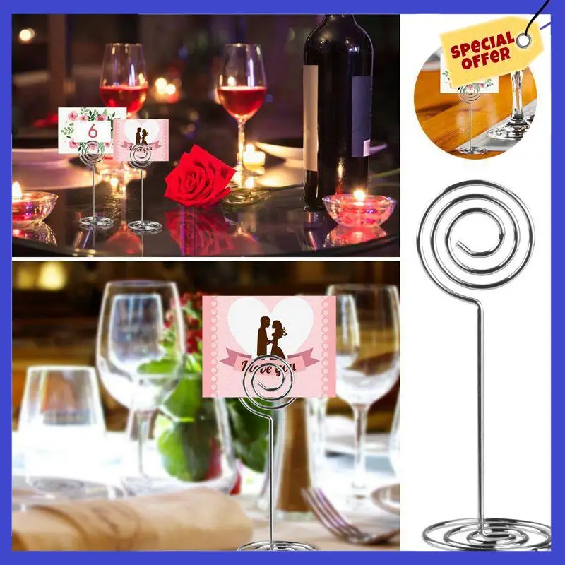 10Pcs Swirl Table Number Photo Holder Stands For Weddings Party Gatheringsa01p