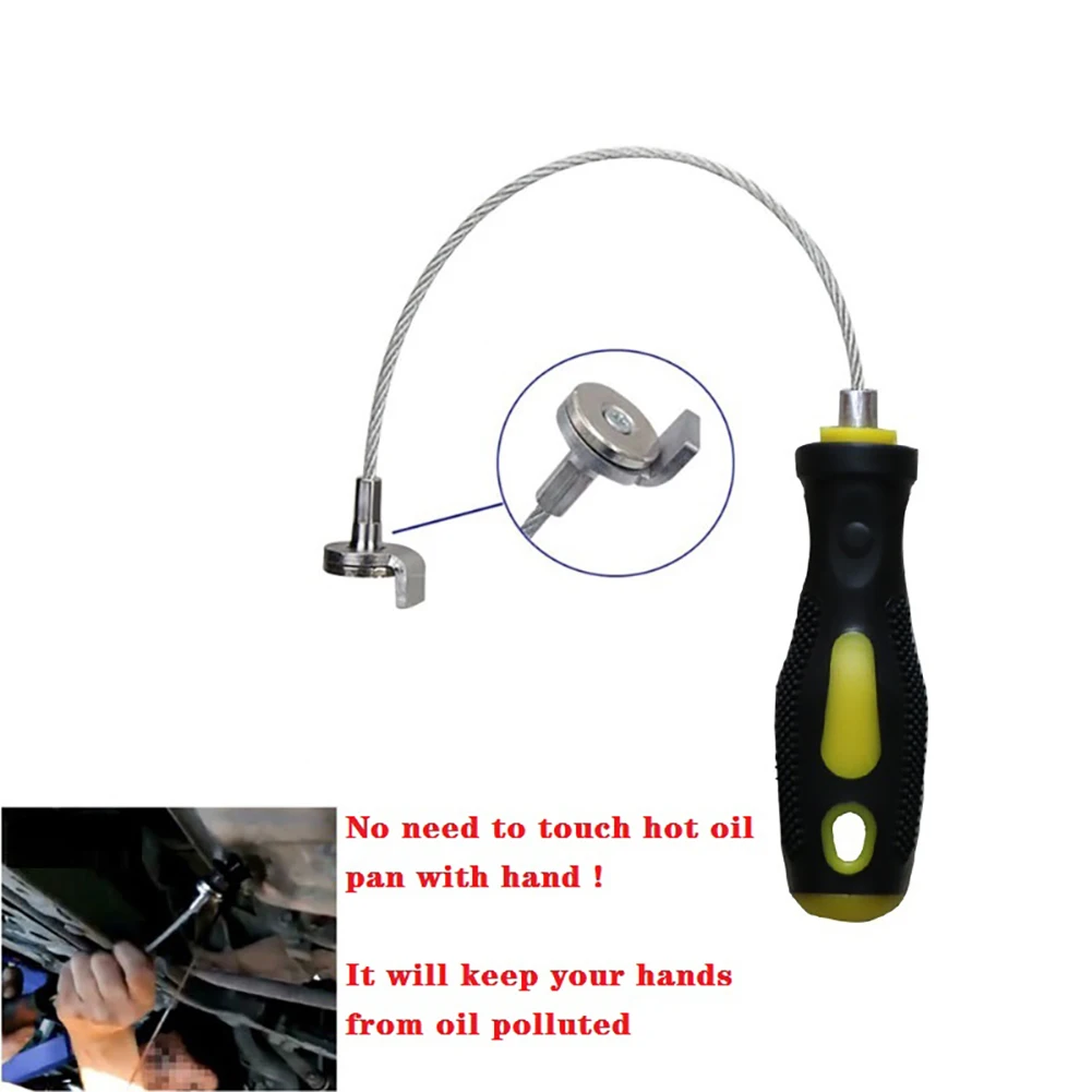 Oil Drain Plug Removal Tool bearing removal tool Strong Magnetic Oil Plug Remover Wrench Anti Scald Auto Car Maintenance Special Disassembly Tool