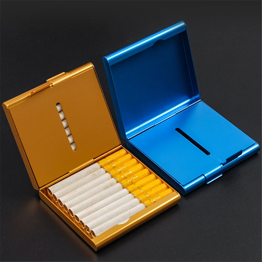 

Ultra Thin Aluminum Cigarette Case, Cigarette Clip Storage Box, Tobacco Pack Cover, Men's Smoking Gifts, Hold 20Pcs