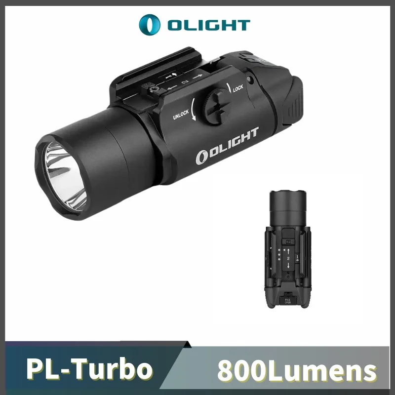 Luce Tattica Olight Pl Turbo Con Faretto E Proiettore 800Lumen, Ricaricabile