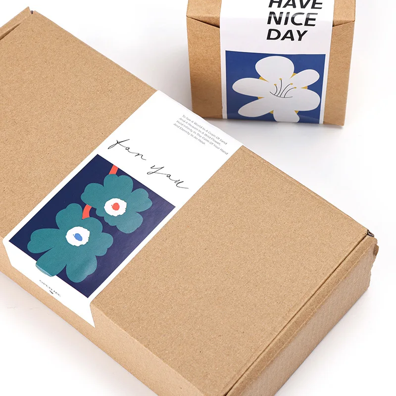 

50Pcs/roll Flowers Thank You Stickers Wedding Birthday Holiday Gift Box Decorative Sealed Stickers Baked Cake Packaging Label