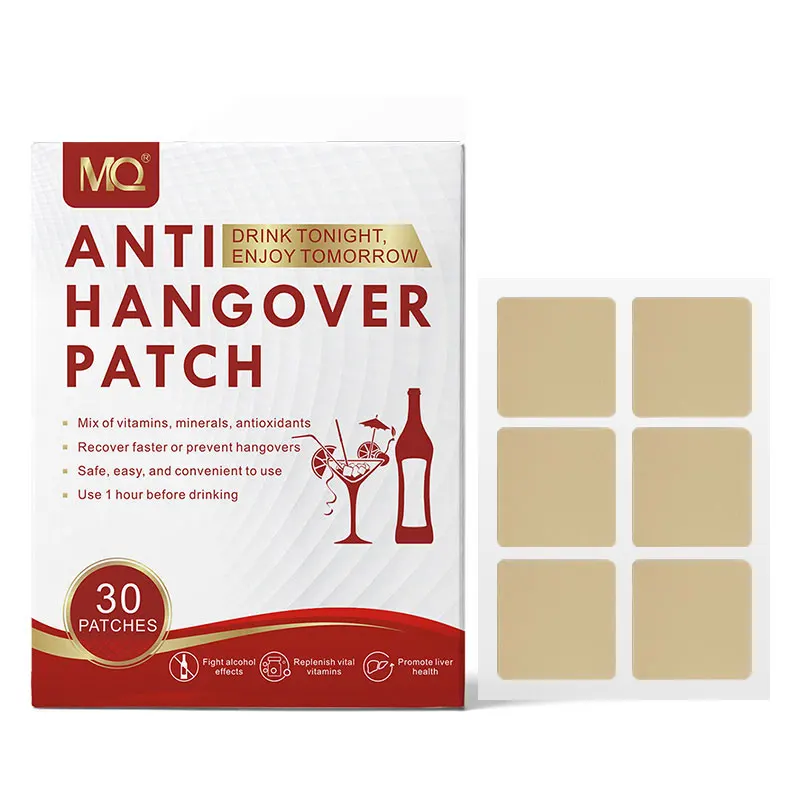

MQ 30/60pcs NO MORE HANGOVER PATCH prevention plaster Chinese herbal Medicine Recover faster or dispel the effects of alcohol