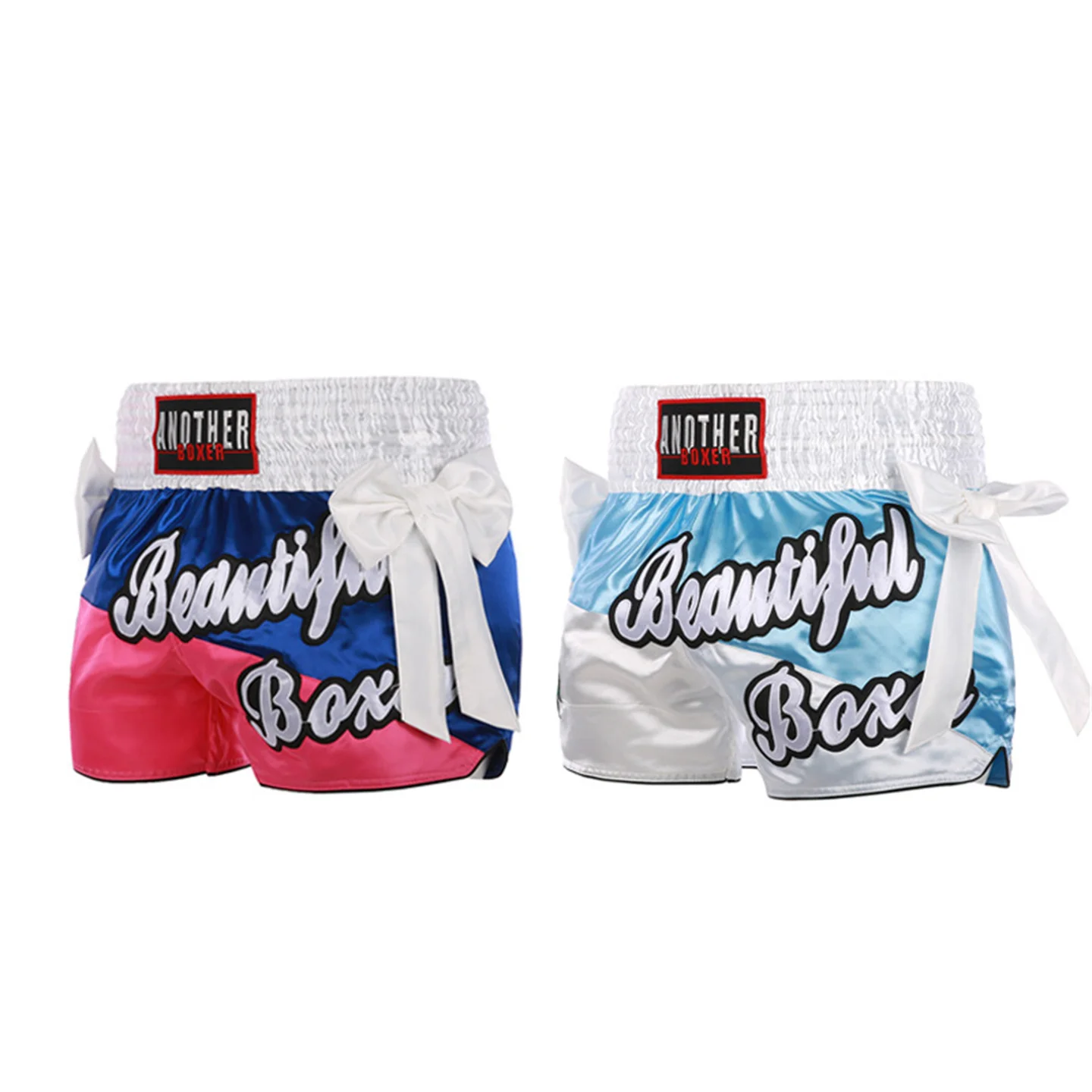 

Authentic Embroidery Boxing Trunks Muay Thai Shorts Kids Adults Men Women Free Fighting Sanda Martial Arts Training Half Pants
