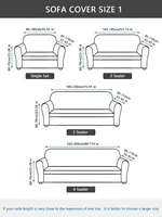 1pc Stylish Floral Printed Stretch Sofa Covers With Elastic Band Furniture Protector For Bedroom Office Living Room Home Decor 2