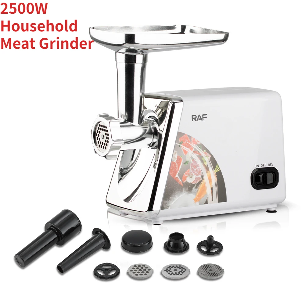 2500W High Power Home Appliance A Variety of Meat Outlets Can Be Replaced Food Crusher Household Small Electric Grinder Kitchen 2 pcs sausage enema suction cup kitchen supplies meat grinder sucker stainless steel pvc home use making tool