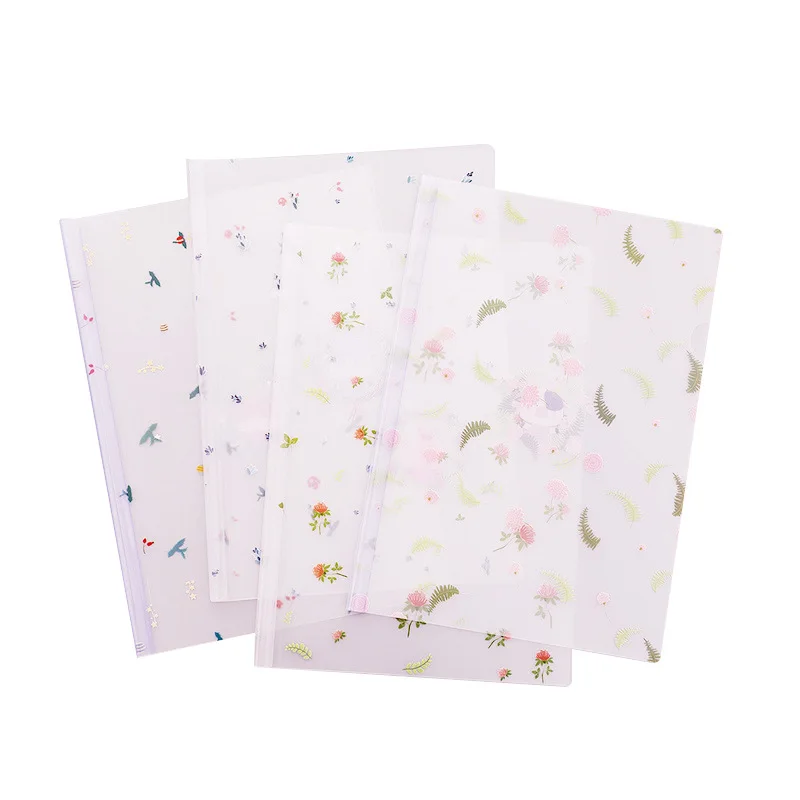 PVC A4 바인더 포켓, 노트북 바인더 파일 보고서 바인더, 투명 지퍼 폴더