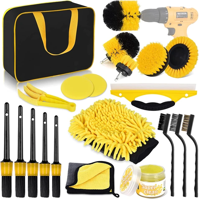 Detail Brushes Car Detailing Car Wash Kit Car Cleaning Brush Car Cleaning  Kit Polishing Cleaning Tools Car Brushes For Interior - AliExpress