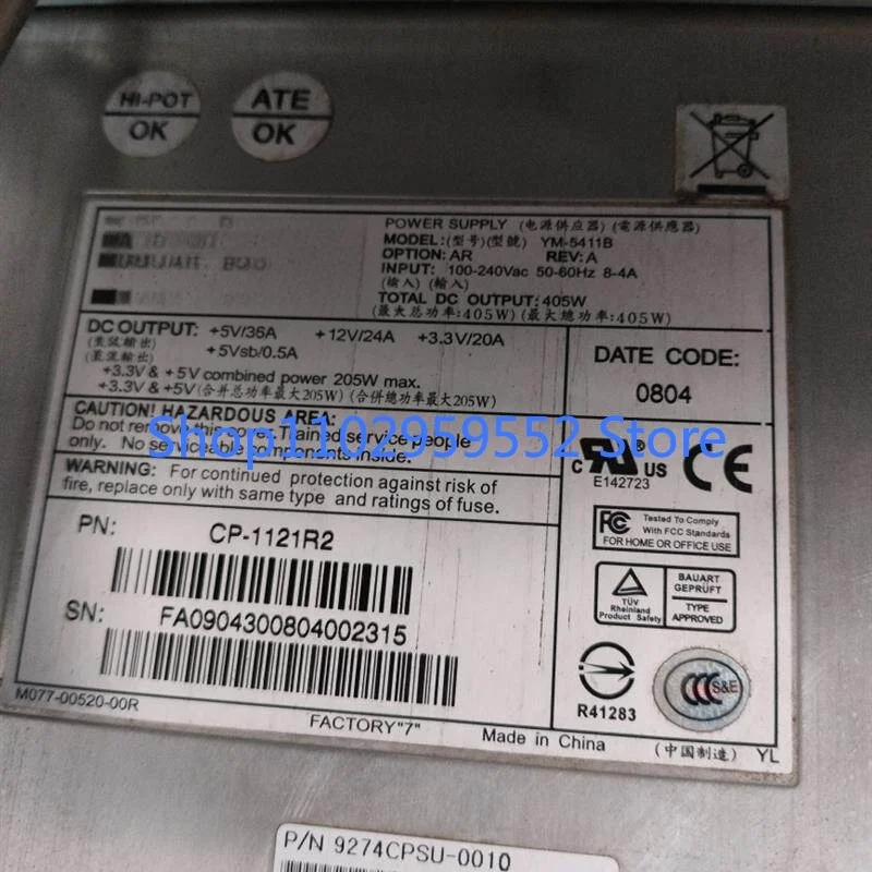 3Y 전원 공급 장치용 1개 YM-5411B 9274CSU-0010/CP-1121R2