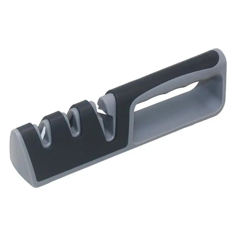 

Kitchen Knives Sharpener Multi Function Ergonomic Handheld Quick Sharpening Tool With Non Slip Base For Knives Kitchen Gadget