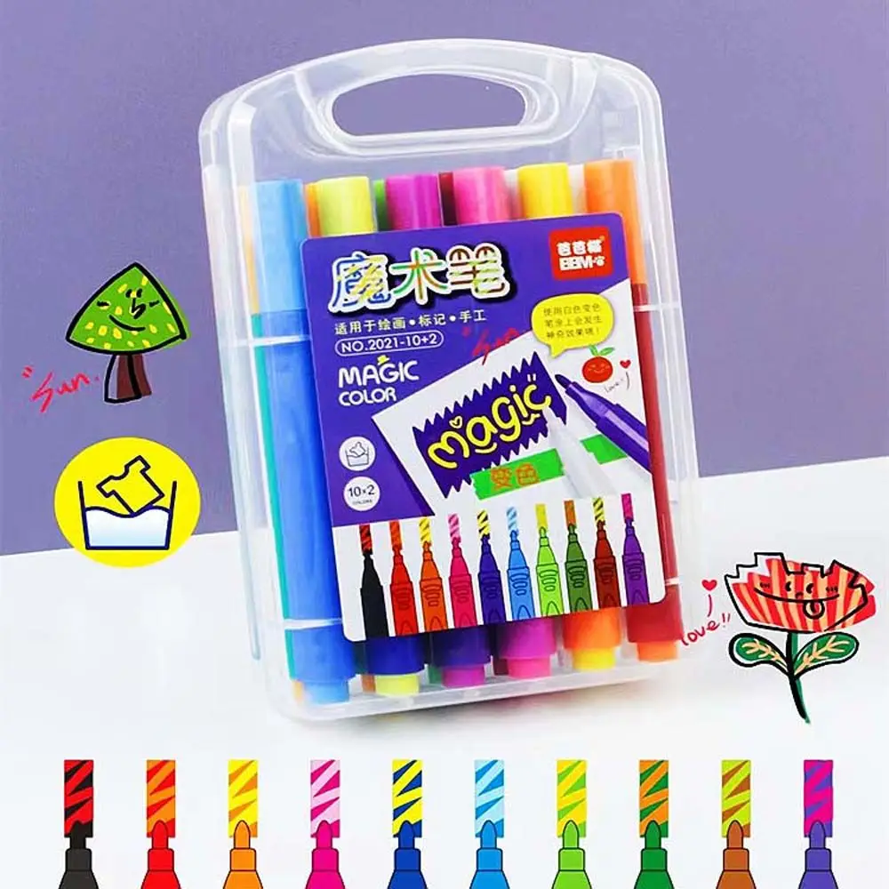 10+2 White Highlighters Magic Color Change Magic Pens Invisible