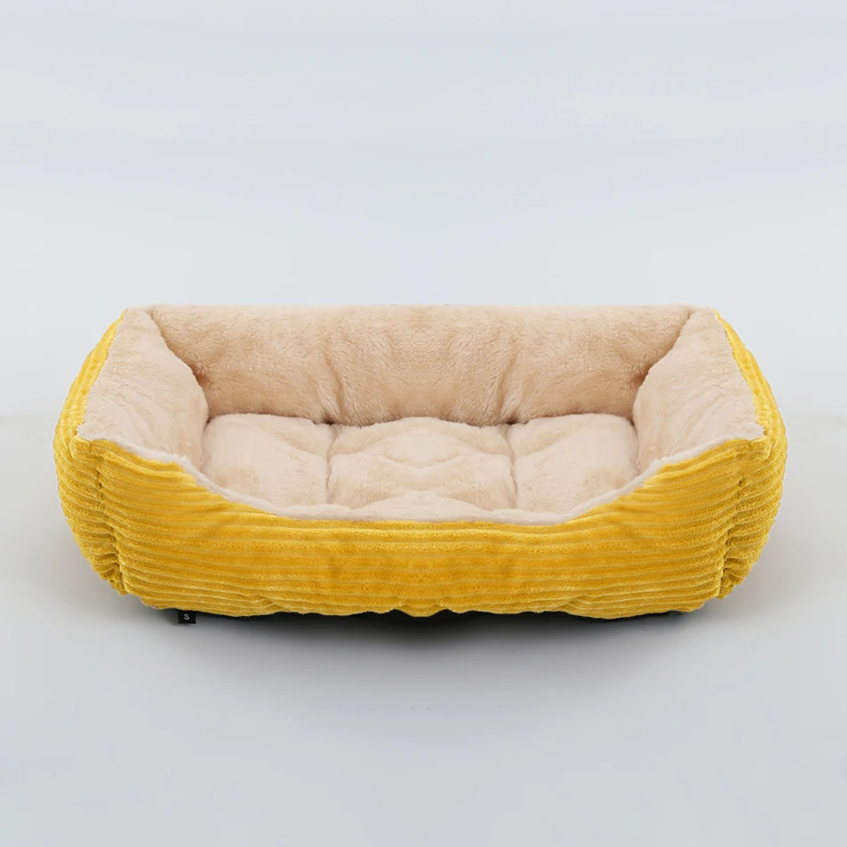 Pet Cat Dog Bed Cozy Square Plush Kennel Puppy Sofa Bed Small Large Dog Sleep Pad Portatile Pet Bed Nest Pet Supplies Accessori
