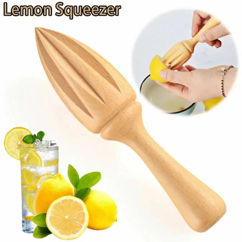 LemonSqueezerHandCitrusJuicerWoodenLemonJuicerHandToolManual