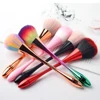 1pc Soft Slender-Waist Nail Dust  Brush Dust Clean Nail Art Cleaner Remover Powder Brush Make Up Colorful Mnicure Pen Tools 1