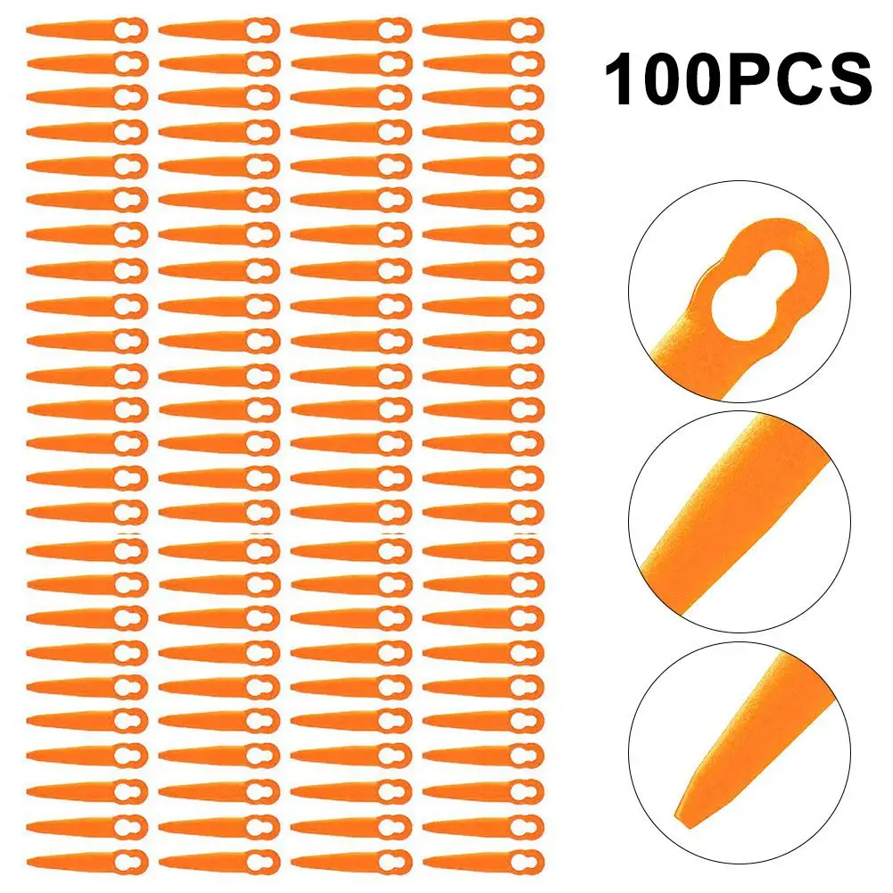 100 Pack Plastic Replacement Blades For Stihl Fsa 45 Cordless Strimmer