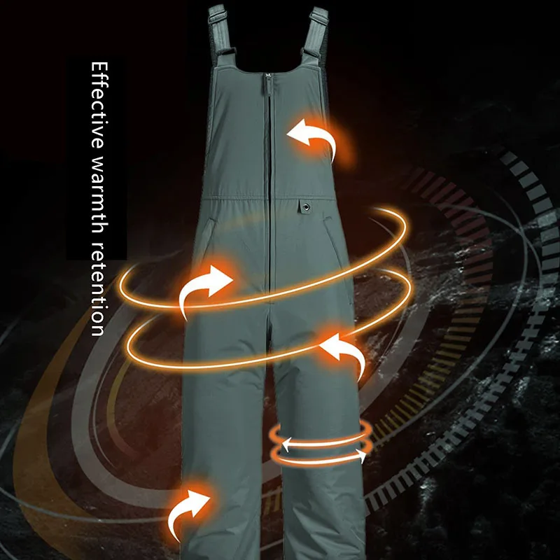 Winter Women's Ski Overalls Wear Snow Bib Waterproof Thermal