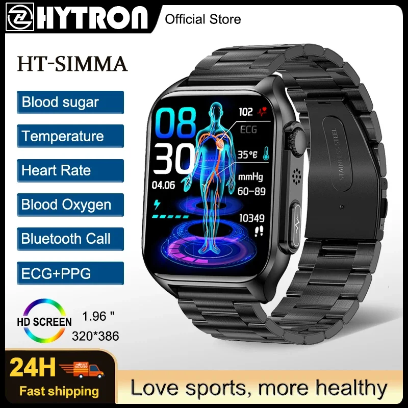 

2023New Blood Sugar ECG+PPG Smart Watch Men Bluetooth Call Blood Oxygen Heart Rate Blood Pressure Monitor Waterproof Smartwatch