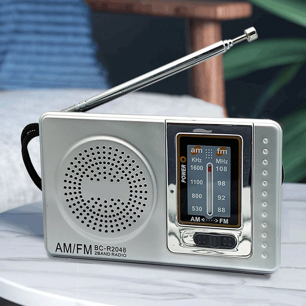 FM/AM Mini Radio BC R2048 Portable Radio Player Pocket Size Telescopic