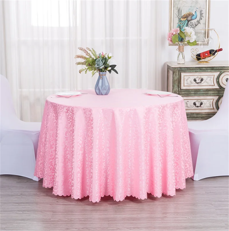 

European Style Round Table Cloth Waterproof, Oil Proof, and Washable Table Mat Hotel Table Mat Fabric Tablecloth